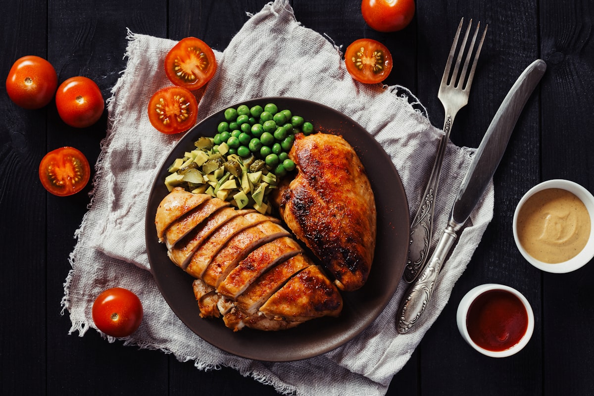 Salmon with vegetables